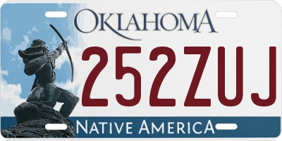 OK license plate 252ZUJ