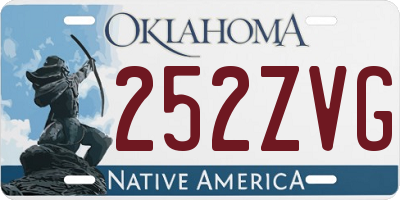 OK license plate 252ZVG