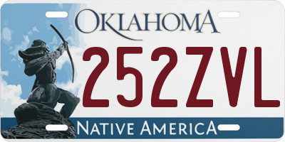 OK license plate 252ZVL