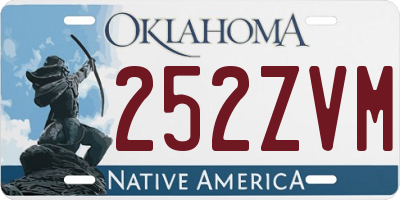 OK license plate 252ZVM