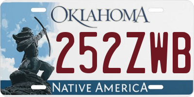 OK license plate 252ZWB