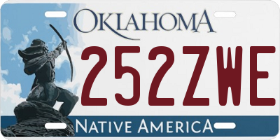 OK license plate 252ZWE