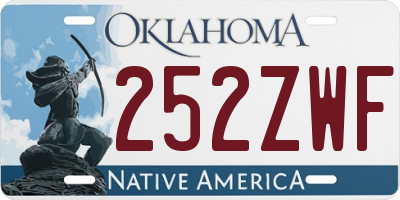 OK license plate 252ZWF