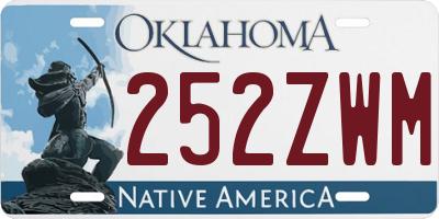 OK license plate 252ZWM