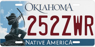 OK license plate 252ZWR