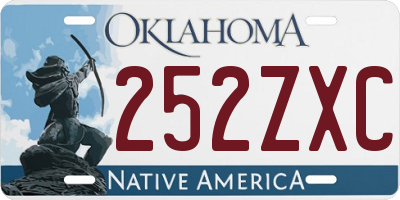 OK license plate 252ZXC