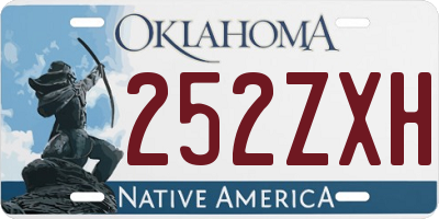 OK license plate 252ZXH