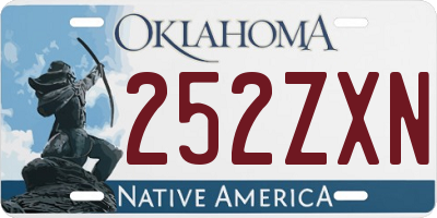 OK license plate 252ZXN