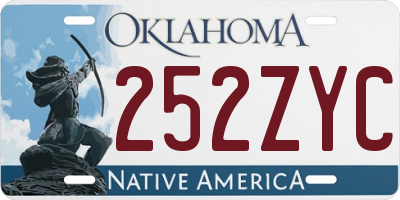 OK license plate 252ZYC