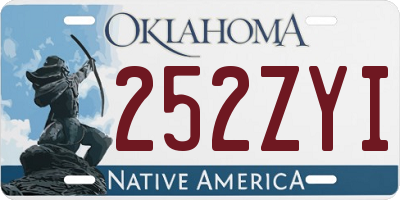 OK license plate 252ZYI