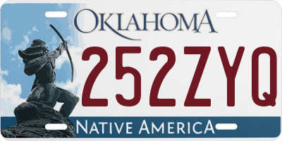 OK license plate 252ZYQ