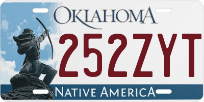 OK license plate 252ZYT