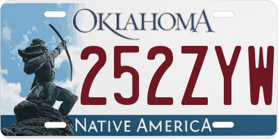 OK license plate 252ZYW