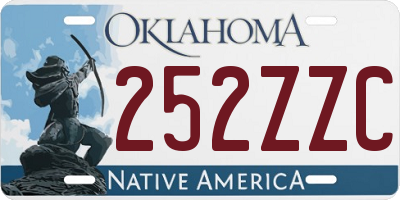 OK license plate 252ZZC
