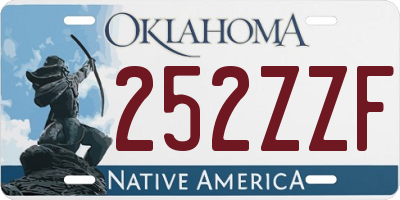 OK license plate 252ZZF
