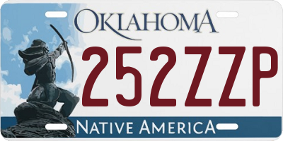 OK license plate 252ZZP