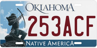 OK license plate 253ACF