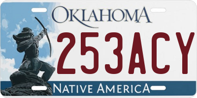 OK license plate 253ACY
