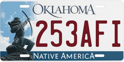 OK license plate 253AFI