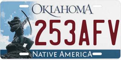 OK license plate 253AFV
