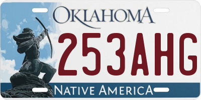 OK license plate 253AHG