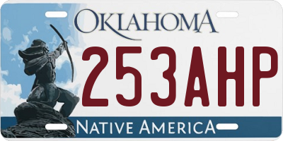OK license plate 253AHP