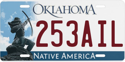 OK license plate 253AIL