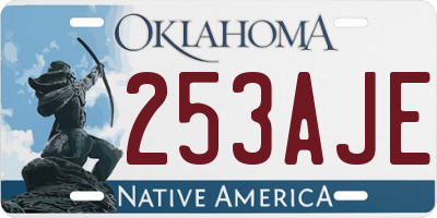 OK license plate 253AJE