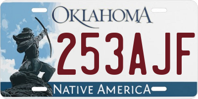 OK license plate 253AJF