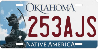 OK license plate 253AJS