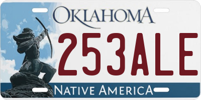 OK license plate 253ALE