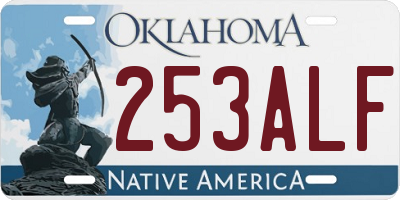 OK license plate 253ALF
