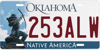 OK license plate 253ALW