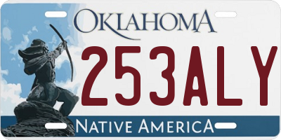 OK license plate 253ALY