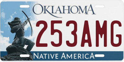 OK license plate 253AMG