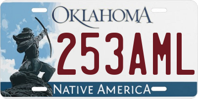OK license plate 253AML