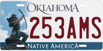 OK license plate 253AMS