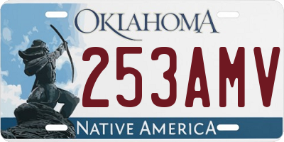 OK license plate 253AMV