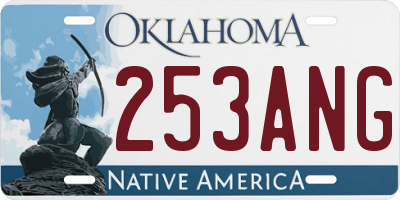 OK license plate 253ANG