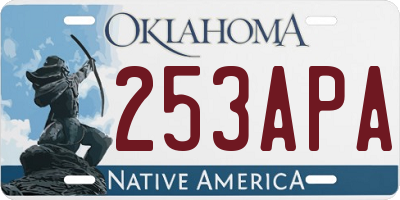OK license plate 253APA
