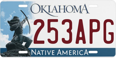 OK license plate 253APG