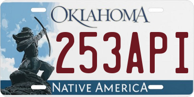 OK license plate 253API