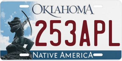 OK license plate 253APL