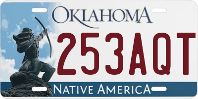 OK license plate 253AQT