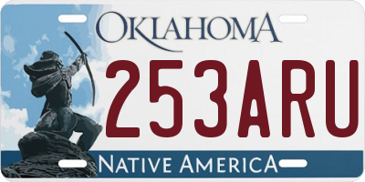 OK license plate 253ARU