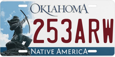 OK license plate 253ARW