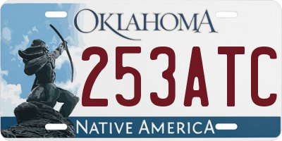 OK license plate 253ATC