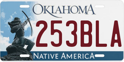 OK license plate 253BLA