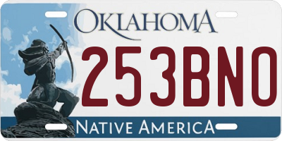 OK license plate 253BNO