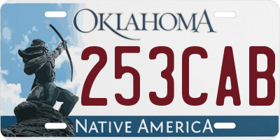 OK license plate 253CAB